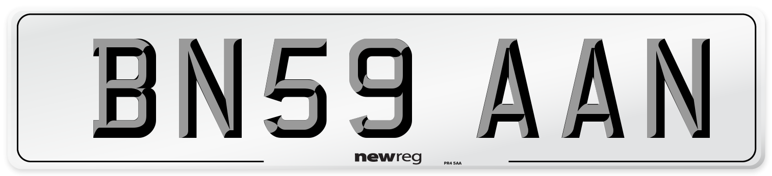 BN59 AAN Number Plate from New Reg
